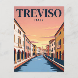 Reise-Postkarte im Vintage-Stil | Treviso, Italien Postkarte