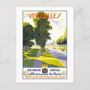 Reise-Postkarte im Vintage-Stil von Versailles Postkarte