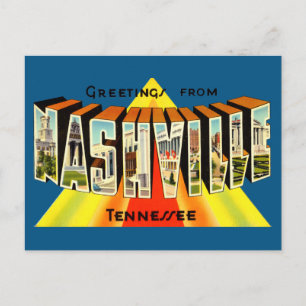 Reise-Postkarte mit Vintage-Gruß aus Nashville Postkarte