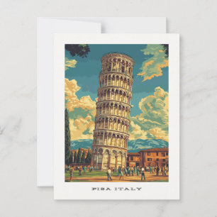 Reise-Postkarte Pisa Italien Schiefer Turm Postkarte