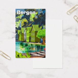 Reise-Postkartenkunst Bergen Norwegen, Bergen-Post