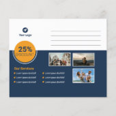 Reise-Postkartenvorlage Flyer (Hinten)