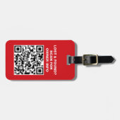 Reise-QR-Code-Gepäckanhänger Gepäckanhänger (Vorderseite horizontal)