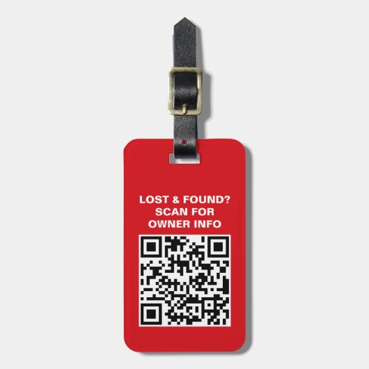 Reise-QR-Code-Gepäckanhänger Gepäckanhänger (Vorderseite vertikal)