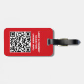 Reise-QR-Code-Gepäckanhänger Gepäckanhänger (Rückseite horizontal)