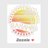 Reise Retro Bahamas Sticker Vintag Cruise (Blatt)