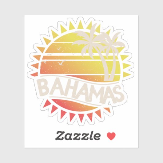 Reise Retro Bahamas Sticker Vintag Cruise (Blatt)