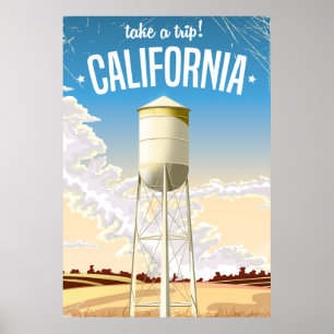 Reise Retro Kalifornien Reiseplakat Poster