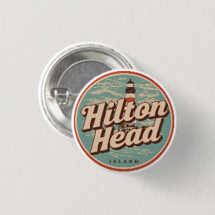Reise-Retroschmuck Geschenke vom Hilton Head Islan Button