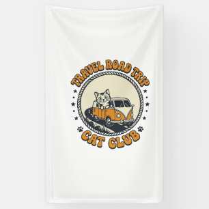 Reise Roadtrip Katze Haustierliebhaber Shirt Kunst Banner