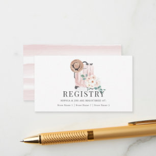 Reise-Rosa-Koffer-Brautabschieds-Registrierung Begleitkarte