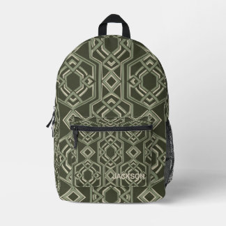Reise-Rucksäcke modern - Salbei-Geometrisches Must Bedruckter Rucksack