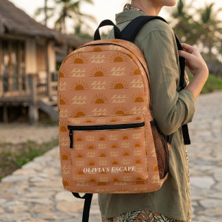 Reise-Rucksäcke modern - Terrakotta Urlaub Boho Bedruckter Rucksack