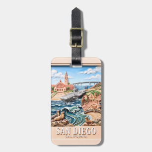 Reise San Diego Kalifornien 3D Texturierte Landmar Gepäckanhänger