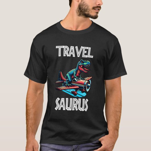 Reise Saurus Lustiger T-Rex T-Shirt (Vorderseite)