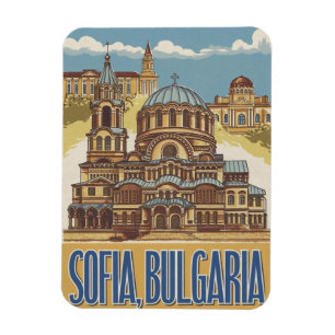 Reise Sofia, Bulgarien Vintage-Geschenke und Souve Magnet