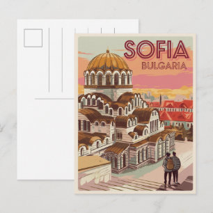 Reise Sofia, Bulgarien Vintage-Geschenke und Souve Postkarte