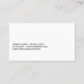 Reise Sommerurlaub | Passport-Flugzeug Visitenkarte (Rückseite)