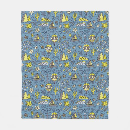 Reise-Spaß Fleecedecke (Vorderseite)