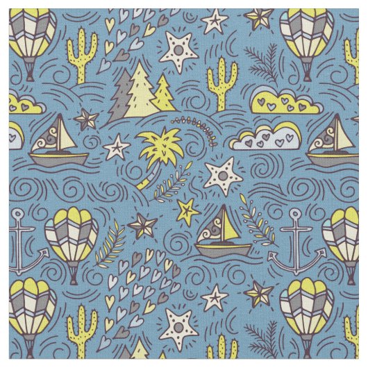 Reise-Spaß Stoff (Nahaufnahme)