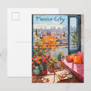 Reise Stadt Mexiko-Stadt Malerei Ästhetik Postkarte