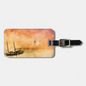 Reise-Steampunk-Gepäckanhänger personalisiert Gepäckanhänger (Vorderseite horizontal)