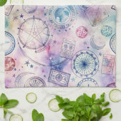 Reise-Stempel-Muster im Vintage-Stil (4) Geschirrtuch (Gefaltet)