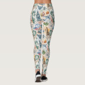 Reise-Stempel-Muster im Vintage-Stil (6) Leggings (Rückseite)