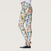 Reise-Stempel-Muster im Vintage-Stil (6) Leggings (Links)
