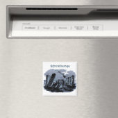 Reise- |Stonehenge Portrait Custom Text Kühlschran Magnet (In Situ (Geschirrspüler))