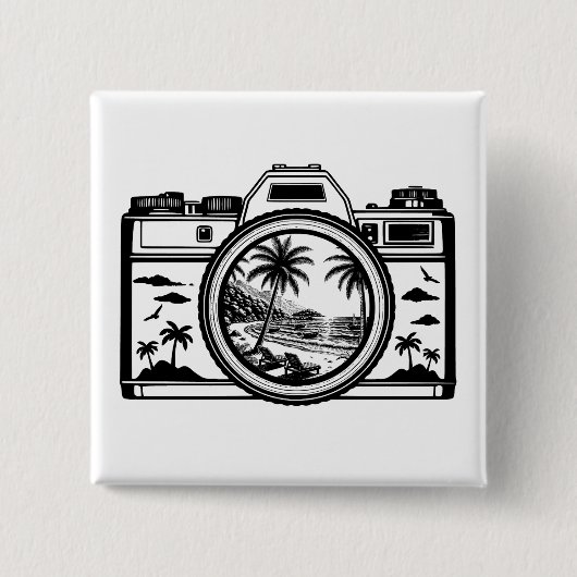 Reise Strand Fotografie Kamera Button (Vorderseite)