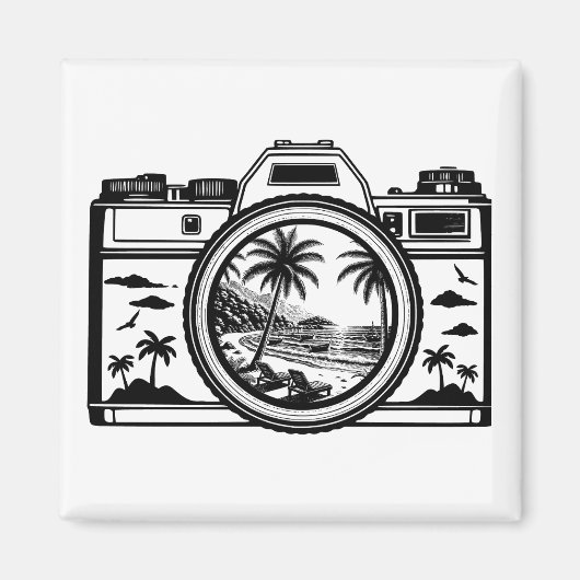 Reise Strand Fotografie Kamera Magnet (Vorne)