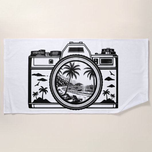 Reise Strand Fotografie Kamera Strandtuch (Vorderseite)