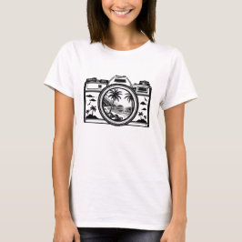 Reise Strand Fotografie Kamera T-Shirt