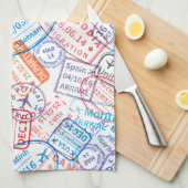 Reise-Symbol Geschirrtuch (Viertel Falte)