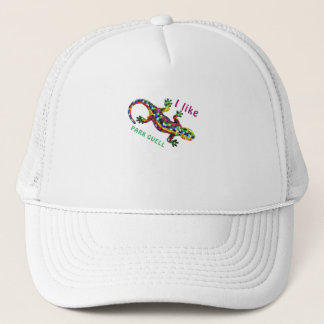 Reise-T-Shirt I Love PARK GUELL. Geschenk-Tee Truckerkappe