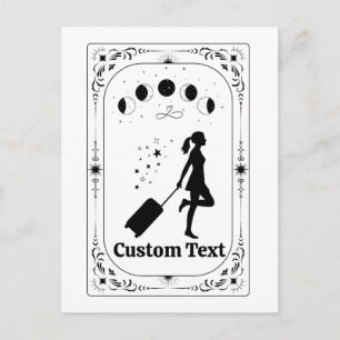 Reise-Tarot Himmelssternzeichen Whimsical Feminist Postkarte