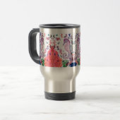 Reise-Tasse. Design Seepferdchen Reisebecher (Vorderseite Links)