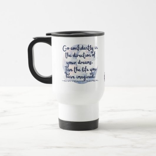 Reise-Tasse 'Geh selbstbewusst' Reisebecher (Links)