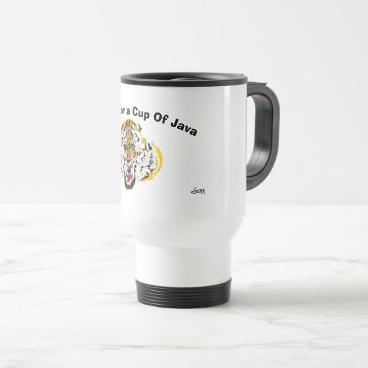 Reise/Tasse : Ich wecke um einen Cup mit Java Reisebecher (VorderseiteRechts)