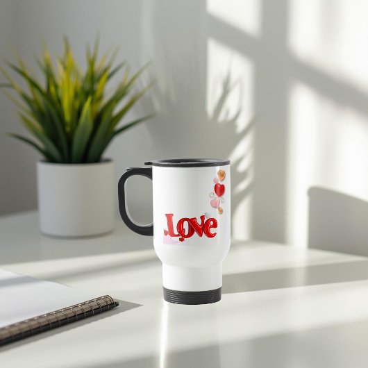 Reise-Tasse "Liebe & Herzen" Reisebecher