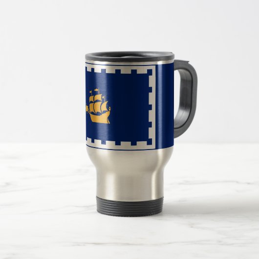 Reise-Tasse mit Flagge von Québec Reisebecher (VorderseiteRechts)