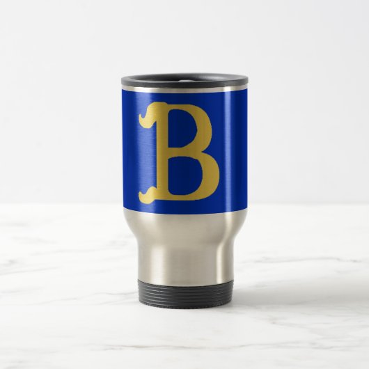 Reise-Tasse mit Monogramm mit dem Buchstaben B Reisebecher (Mittel)