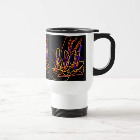 Reise/ Tasse Modernes Neondesign bunt (Rechts)