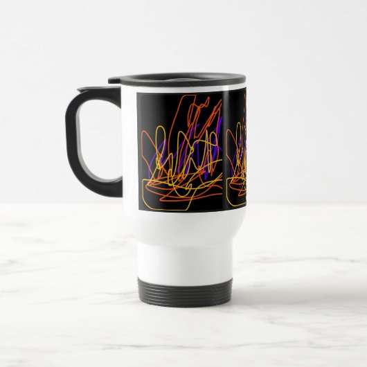 Reise/ Tasse Modernes Neondesign bunt (Links)