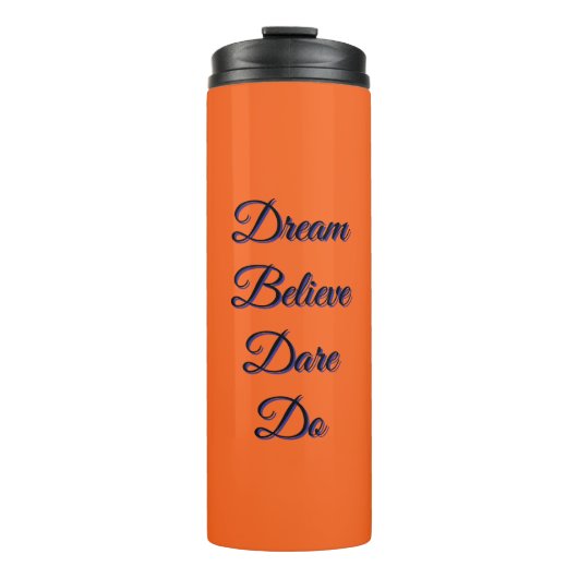 Reise-Tasse Orange Thermobecher Thermosbecher (Vorderseite)