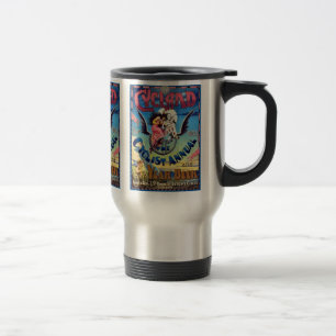 Reise-Tasse: Vintage Fahrrad-Kunst: Reisebecher