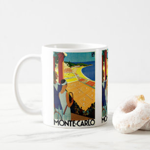 Reise, Tennis, Sport, Monte Carlo Monaco im Vintag Kaffeetasse