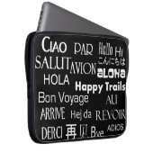 Reise-Texte Laptopschutzhülle (Vorne Rechts)