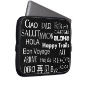 Reise-Texte Laptopschutzhülle (Vorne Rechts)